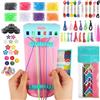 LIAILA Kit artigianale per braccialetti dell'amicizia 3 in 1,attività artistiche e artigianali per bambini dai 6 ai 12 anni,kit artigianale per braccialetti con gioielli (rosa) Freundschaftsbänder Bastelset