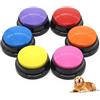 Vexnaro Set di 6 Pulsanti Buzzer Registrabili per Cani, Registrazione Audio di 30 Secondi per Addestramento e Gioco Interattivo, Pulsanti di Comunicazione per Cani e Gatti (Miscelazione dei Colori 6)