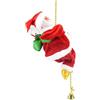 Generico Corda Musicale Per Arrampicata Di Babbo Natale - Decorazione Elettrica A Batteria, Ornamento Natalizio Animato Con Musica, Statuetta Di Babbo Natale Che Si Arrampica Sulla Corda In Movimento, Esposito
