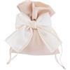 Generic Lotto di 12 Sacchetti portaconfetti in Cotone Vari Colori 10x12 cm BOMBONIERA Porta Confetti (Beige con Fiocco)