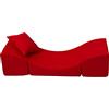 Velinda Poltrona Relax,Pouf,Pieghevole,mobili cameretta Bimbo Giochi (Colore: Rosso)