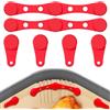 VIVIIHOO 2 Paia di Fascette Magnetiche in Silicone - Magneti per Friggitrici ad Aria Calda, Magneti in Silicono Termoresistente per Carta da Forno, Fermacarta per Fissare i Fogli di Parchment