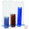 DesignPlex Porta coppette in plexiglass Trasparente da Parete a 3 colonne - Misure Esterne:33 x 11 x H36 cm