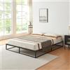 [en.casa] Struttura Letto Francese 140x200 cm in Acciaio Letto Senza Testiera e Pediera Letto Minimalista di Forma Rettangolare - Nero
