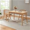 [en.casa] Tavolo da Pranzo con Piano Rettangolare 140x70 cm Tavolo da Cucina in Legno di Hevea con Posti Fino a 6 Persone - color Naturale
