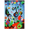 Five-Seller The Garden 1925 di Joan Miro Stampe di Poster di Pittura su Tela Astratta Famosa Immagine di Arte della Parete per La Decorazione Domestica del Soggiorno (1,50x70cm(Senza Cornice))