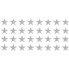 QUARKZMAN 32 Pz Stelle Termoadesive, Patch Ricamate a Cucire Stelle, Patch Decorative per Riparazioni Applicazioni per Artigianato Fai da Te Zaini Borse Cappello Abbigliamento, 45mm Argento