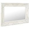 Generico Specchio da Parete Stile Barocco 60x40 cm Bianco,Bianco,4.25kg,320328