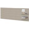 DHOME Testiera con Mensole in Legno Riciclato DM da Appendere alla Parete Stile Pallet Letto Vintage Nordico Supporti Inclusi (Pallet Orizzontale, Finitura Lino, 135cm)