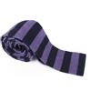 Suitsupply Cravatta Uomo Lavorata A Maglia 150 x 6 cm Viola Lana Pura A Righe