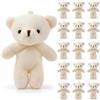 Latemeia 15 mini orsacchiotti, piccoli animali di peluche da 4, 33 pollici, adorabile portachiavi in peluche per arredamento, mini orsacchiotto, orsi