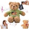 MeterBear Orso di Peluche Personalizzato con Registratore Vocale Personalizzato Teddy Bear, Orsacchiotto Peluche come Regalo Personalizzati per Donne Uomini a San Valentino, Regali Anniversario (26cm)
