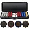 SLOWPLAY Set di fiches da poker Nash in argilla da 14 g, edizione Black Gold, Set non numerato da 500 pezzi | Valigetta premium con scocca resistente in policarbonato
