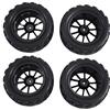 VBNYBA RC Ruote E Pneumatici Compatibile con per traxxas per Rustler 2Wd 4X4 12mm Hex 1/10 RC Truck Ruote E Pneumatici