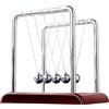 Generico Pendolo Newton A 5 - Set Di Di Equilibrio, Gadget Cinetico Da Tavolo, Display Fisico Oscillante | Elegante Costruzione In Metallo, Strumento Per L'apprendimento Della Scienza, Tavolo Da St