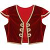Yihuimin Bambini Ragazzo Costume Principe Arabo Maniche Corte Gilet Decorativo Intrecciato Collo V Halloween Gioco Di Ruolo Festa Orgia Rosso 9-10 anni