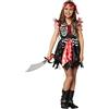 dressforfun 900354 - Costume da Bambina Principessa pirata, abito smanicato con Gilet cucito nel Vestito e Gonna a più strati in Tessuto Lucido e Tulle (152 | Nr. 301750)