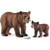 SCHLEICH Mamma Orsa Grizzly con Cucciolo (3)