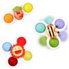 Dyaucwpo 3 Pezzi Spinner per Bambini, Giocattolo con Ventosa Girevole, Gioco per Seggiolone, Giocattoli Sensoriali