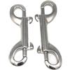 HABHYUDP 2 Pezzi in Acciaio Inossidabile 316 Gancio a Doppia Testa rapido for Immersioni Tipo B a Scatto Accessori Bitte per Barche Bitte d'ormeggio per Barche Ganci(115mm)