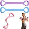 ZVD Elastici Fitness, Banda Elastica Fitness, Fascia per Esercizi per Stretching Braccia e Spalle, Fasce Elastiche per Donne e Uomini, Pilates, Bodybuilding (Rosa+Viola)