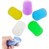 ZEACCT 5 Confezioni Compatte di Fiocchi di Sapone per Mani Monouso e Fogli di Sapone di Carta Profumato con Scatola di Protezione, Perfetto per Schiuma Lavaggio Mani Durante Viaggi.