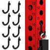 Topfinder Ganci per Power Cage Squat Rack, Gancio a J Impieghi Gravosi per Organizzare Accessori Rack Palestra (8 Pezzi-Nero)