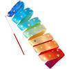 Generic Nastro per ginnastica ritmica - Nastro lungo arcobaleno serpente in seta, ballerino, Goodie Bags Stuffers | Fascia da ginnastica per bambini con motivo a cuore per spettacoli di danza finti, adatto