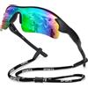 Hifot Occhiali da Sole Sportivi Polarizzati Uomo Donna, Occhiali Ciclismo Running Sport con Protezione UV400, Montatura Superleggera Avvolgente per Guida Ciclismo Pesca Corsa Baseball Golf Sci MTB