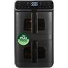 Salter VertiCook Ultra View Friggitrice ad Aria a Doppio Cestello 9L - Design Verticale 2400W, Finestre di Visualizzazione, Cottura Multistrato, Display Digitale, Cestelli Senza PFAS