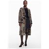 Desigual, Cappotto lungo patch, Poliestere, Bianco, M