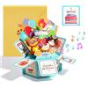 CudTrove Biglietto Compleanno 3D Pop-Up Gatto Musica LED