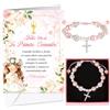 HOWAF Cartolina Prima Comunione per Ragazze - Biglietto di Auguri & Regali di Prima Comunione