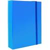 Pryma Cartella 3 Lembi con Elastico Piatto D7 25x34 cm - Cartellina Porta Documenti Rigida A4 - Made in Italy - Perfetta per Scuola, Ufficio e Casa (Azzurro)