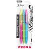 Zebra Pen Z-GRIP - Confezione da 3 penne a sfera con inchiostro nero morbido al tatto, punta media da 1,0 mm, retrattili con clip, scrittura liscia con impugnatura comoda, confezione multipla da 3