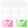 PATIKIL 18 Pezzi Porta Etichette Adesive Taschine Per Etichette, 3x2 Pollici Taschine Per Schede Indice Porta Tag Per Conservare Note Archivio Scaffale Cassetta Postale, Trasparente