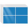 FINDAT 60 etichette adesive blu, 150 x 100 mm, in vinile, impermeabili, rimovibili, per ufficio, magazzino, aziende