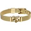 WearTravelers Bracciale Regolabile con Mondo per Donna Ragazza in Acciaio Inox - Completo di Mappamondo a Forma di Cuore - Idea Regalo per Compleanno Viaggiatrice - Modello Parigi