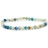 Miracles Minéraux Bracciale con perle rotonde sfaccettate, 4 mm, sottile e discreto, pietra naturale, creazione artigianale francese, oltre 60 scelte, Taille unique, Pietra, Pietra naturale