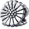 CRISNATA Fiore Margherita Vintage a tre Lati Charms, Si adatta Pandora Donne San Valentino Bracciale, 925 Perline di Girasole in Argento Sterling, Regali per la Moglie/Festa della Mamma/Ragazza/Natale