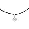 ENTREPLATA Collana con ciondolo in argento Sterling 925 con amuleto di protezione magica bianca da donna in gomma con nodo di strega, normale, argento, argento, Normal, Argento, Argento