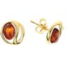 Artisana-Schmuck Eleganti orecchini rotondi da donna in ambra e argento sterling 925 placcato oro, gioielli Artisana, con confezione regalo, idea regalo perfetta