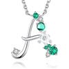 VIKI LYNN Collana con iniziale in argento Sterling 925 e zirconia cubica, con lettera dell'alfabeto dalla A alla Z, regalo per ragazze, Argento sterling Zirconia cubica Argento Sterling Placcato oro