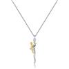 Dtja Collana con ciondolo abbraccio d'amore familiare per donna e uomo, collana bicolore con abbraccio affettuoso madre e figlio, gioielli alla moda, regalo di compleanno, festa della mamma, gioielli