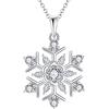 JO WISDOM Collana Fiocco di Neve Argento 925 AAA Zirconia Cubica Donna