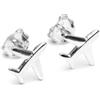 WearTravelers Orecchini a forma di Aereo leggeri e luminosi in Argento 925 - Idea Regalo per Viaggiatori - Prodotto Made in Italy - Modello Chicago (Argento)