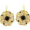 Mokilu' - Gioielli - Orecchini Vintage - Donna - Ottone dorato 24kt - Pietra Onice