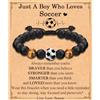 EFVISD Braccialetto da calcio, calcio, basket, baseball, hockey, regalo per ragazzi, giocatori, amanti della squadra, figlio, nipote, fratello, nipote, amico, come compleanno, San Valentino, laurea