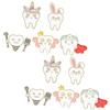 Holibanna Spilla Donna per Abiti e Spille Donna a Forma di Dente in Lega di Zinco, Accessorio Decorativo Creativo per Vestiti, Borse, Set da 10 Pezzi per Utilizzo Quotidiano