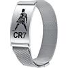 AITENME CR7 Bracciale per Uomo Personalizzata Cristiano Ronaldo Braccialetto Catena in Acciaio Inox Regolabile Inspirational Regalo per Fan di Pallone per La Festa del Papà Compleanni Lauree Natale